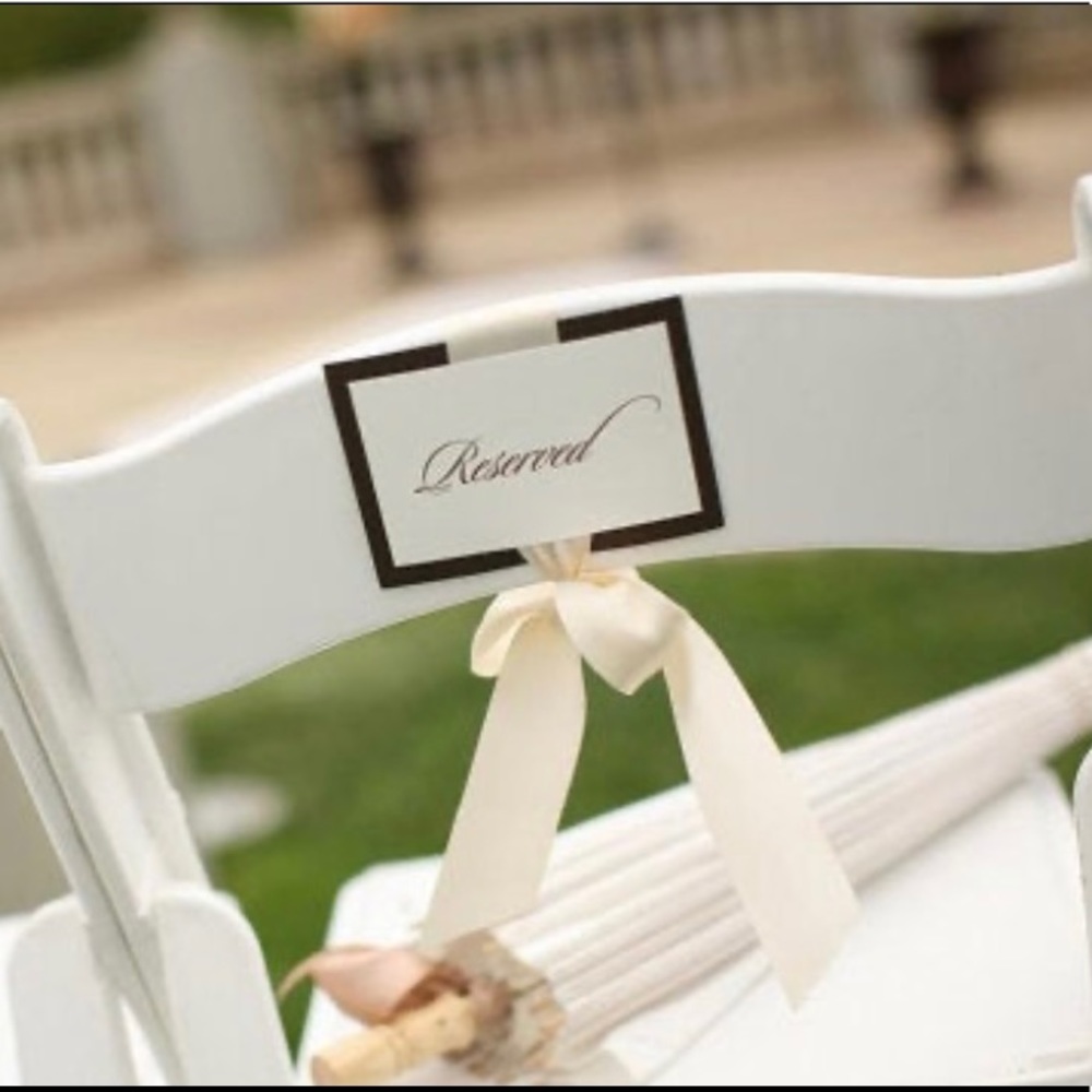 Reserved Chair Signs